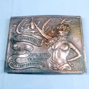 Vintage Tiffany Studios CocaCola Brass Belt Buckle